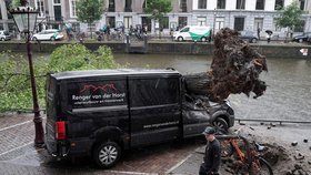 Následky ničivé bouře v Nizozemsku. (5.7.2023)
