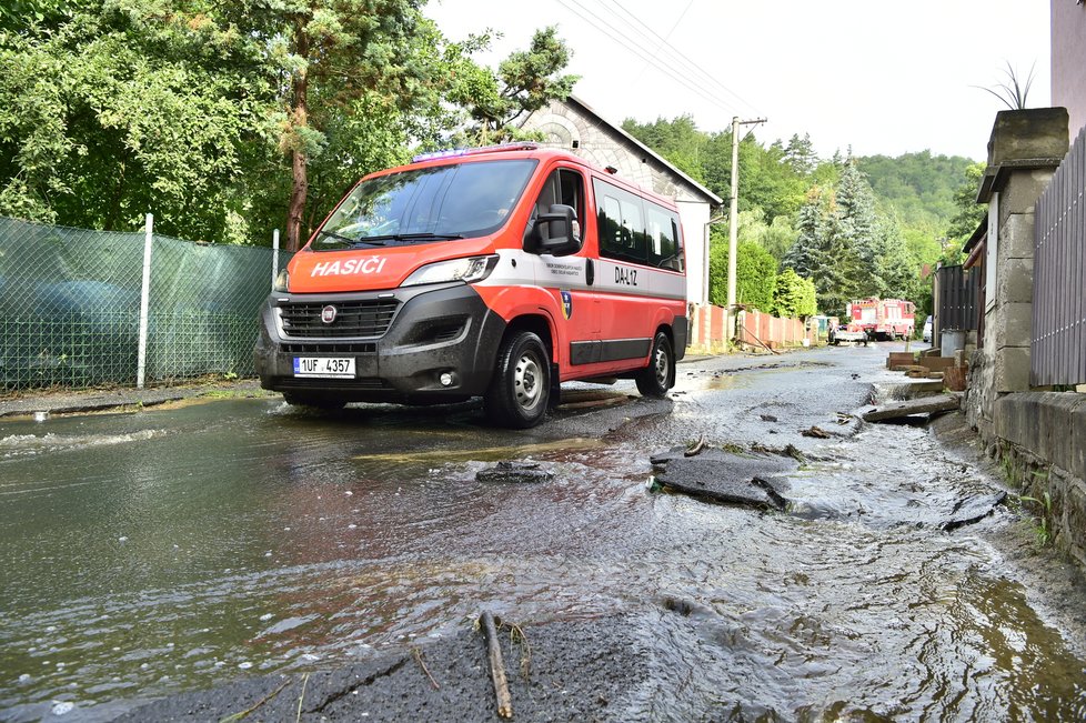 Následky záplav v Ústeckém kraji (18. 7. 2021)