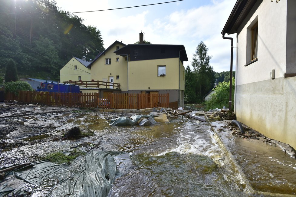 Následky záplav v Ústeckém kraji (18. 7. 2021)