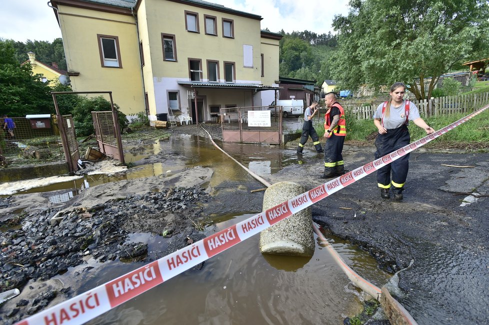 Následky záplav v Ústeckém kraji (18. 7. 2021)