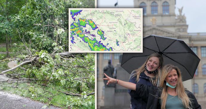 Českem se ženou bouřky, kde všude nás skropí liják? Sledujte radar Blesku