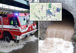 Na Česko se ženou bouřky s krupobitím. Zvednou se hladiny řek, sledujte radar Blesku.