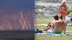 Na severu slunce, na jihu bouřky. Nedělní počasí rozdělí Česko