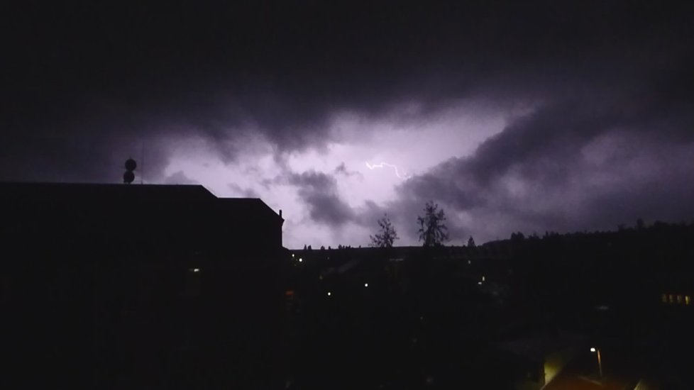 Bouřka nad Rýmařovem.