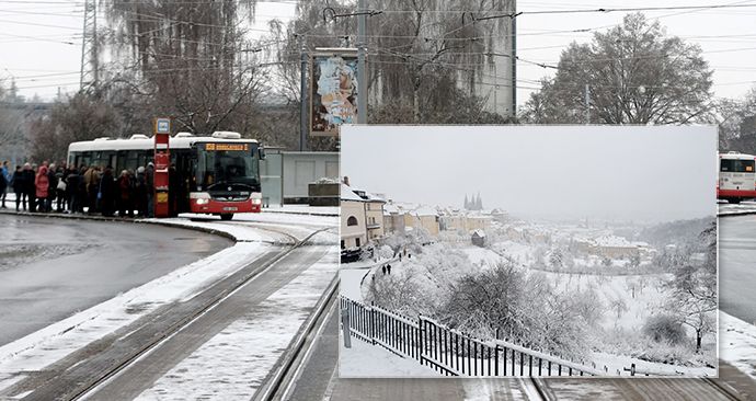 Českem se prohnaly zimní bouřky, do pátku bude sněžit. Víkend přinese déšť