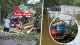 Řádění bouřek v Česku: 2 mrtví, rozvodněné toky, evakuace dětí z táborů. Sledujte radar Blesku
