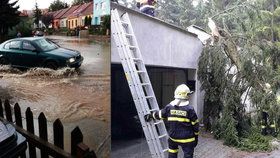 Jižní Moravu potrápily v pondělí večer silné bouřky s přívalovým deštěm.