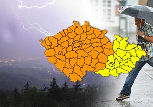 Silné bouřky zasáhnou Česko.
