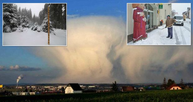 Bílý útok! To není výbuch, to do Česka přišel sníh!
