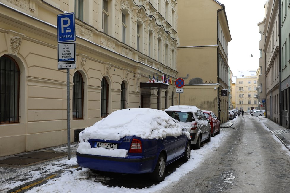 Zimní počasí v Praze (14. 12. 2023)