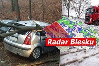 Hrozí orkán, sledujte radar Blesku. Kde je největší nebezpečí a jak to bude se sněhem?