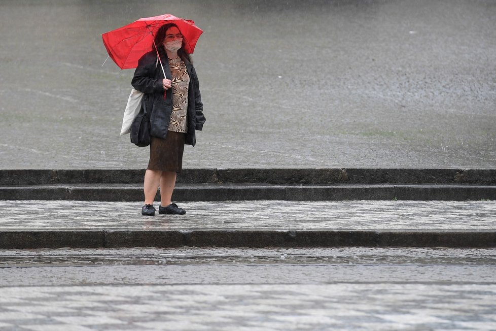 Deštivé počasí v Praze (11. 5. 2020)