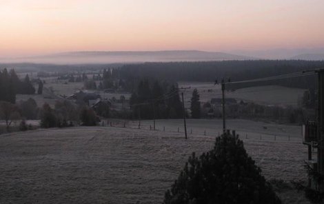 Na Horské Kvildě bylo pěkně mrazivo. Teploty tu klesly na –9,4 °C!