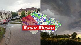 Vydatné lijáky sužují severovýchod Moravy. Hladiny řek se zvedají, sledujte radar Blesku