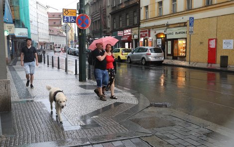 Déšť v Praze. (17. 8. 2023)