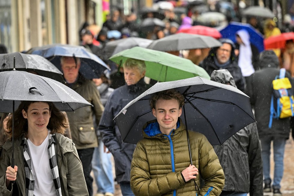 Deštivé počasí v Česku (14.4.2023)