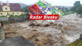 Na Česko se ženou lijáky a sníh, hrozí rozvodnění řek. Kde platí výstraha? Sledujte radar Blesku