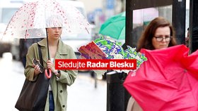 Varování meteorologů: Lijáky rozvodní v Česku řeky, sledujte radar Blesku. Kdy se vrátí léto?