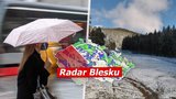 Česko čeká nejdeštivější den. Na horách se přidá sníh, napadne až 10 čísel, sledujte radar Blesku