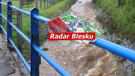 Deštivé počasí v Česku rozvodnilo řeky a říčky.