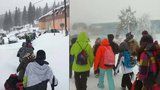 Dramatická cesta školáků uvízlých na horách. Ve vichru a mrazu sjeli lanovkou
