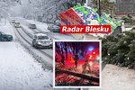 Předvánoční kalamita v Česku: Sníh i vichr. Vítr zlomil ve Varech vánoční strom (23.12.2023)
