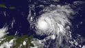 Hurikán Maria na satelitním snímku.