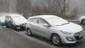 Jarní sníh zaskočil Česko: Brno-Kohoutovice