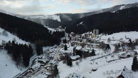 Zima v Krkonoších: Pec pod Sněžkou