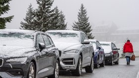V Krkonoších napadl začátkem října první sníh (3. 10. 2019)
