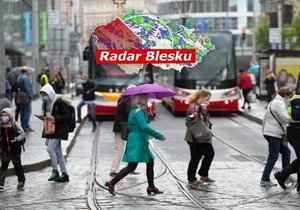 Deštivé počasí v Praze.