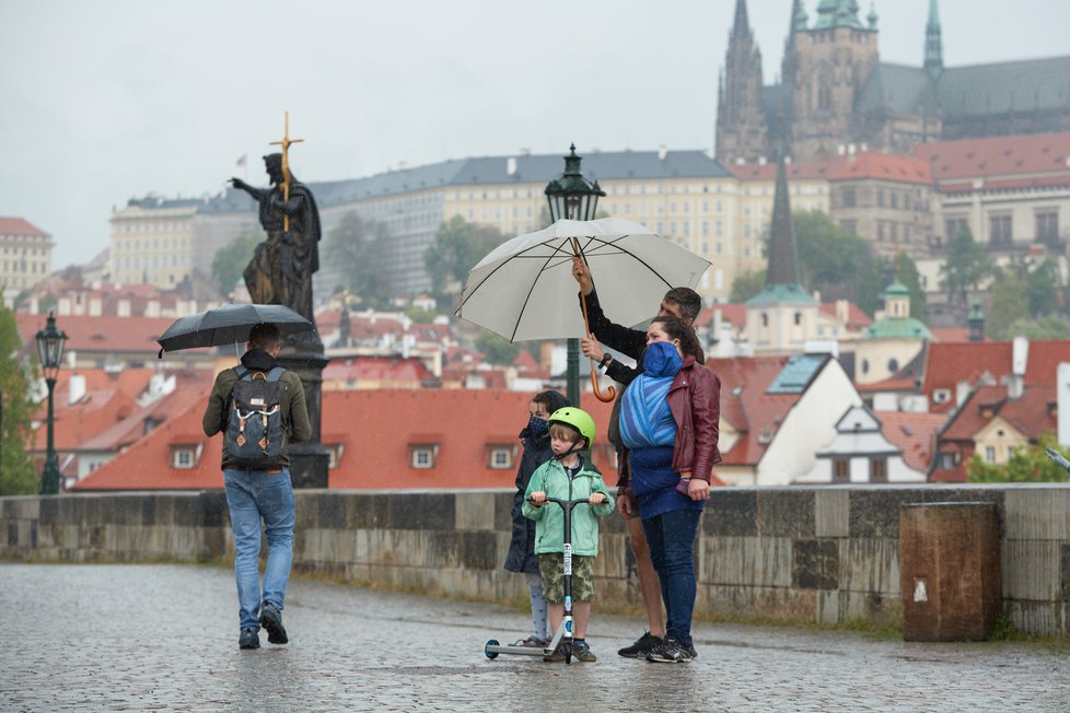 Deštivě počasí v Praze