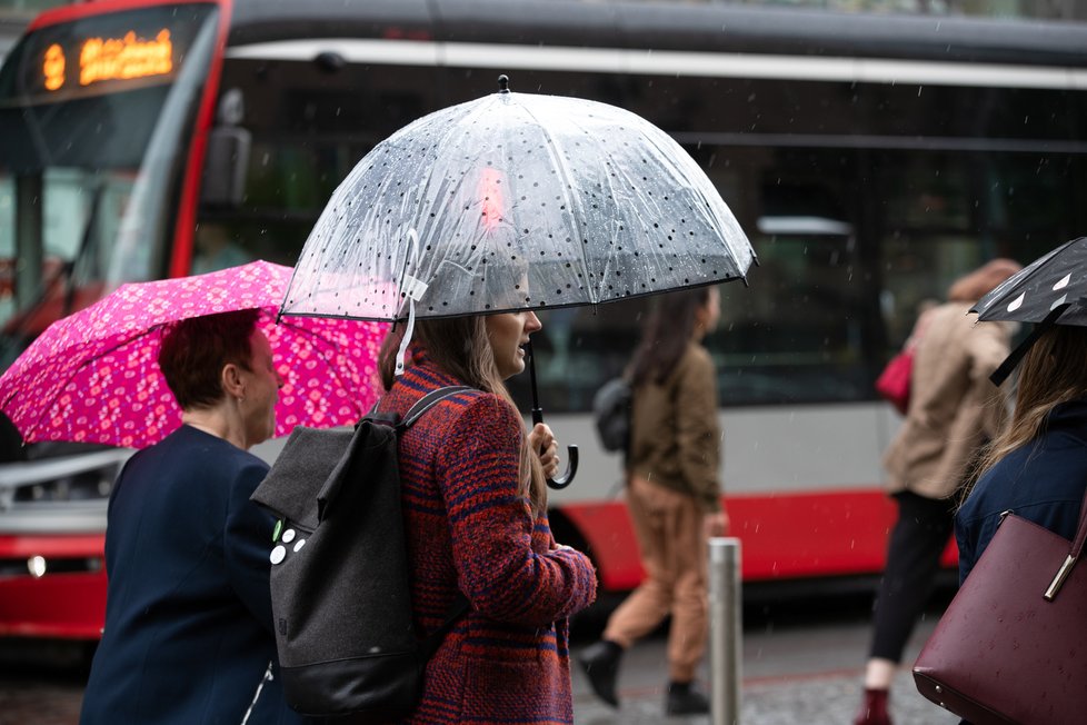 Deštivě počasí v Praze