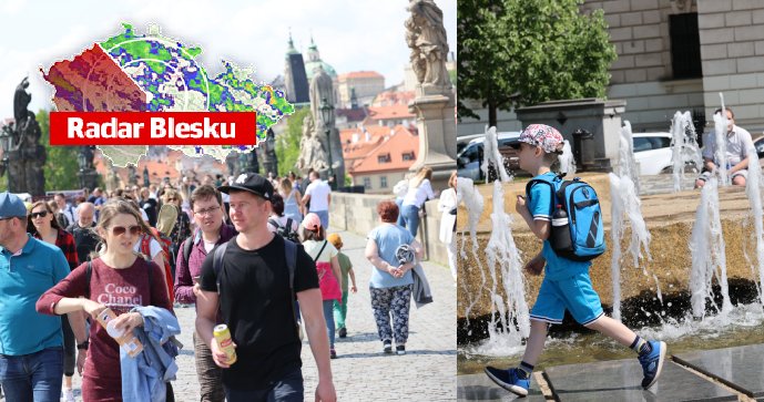 Ledoví muži ochlazení nepřinesou, naopak teploty budou atakovat třicítku. Sledujte radar Blesku