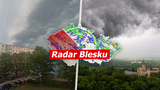 Takhle se stáhla mračna nad Hlubokou! Bouřky a déšť zastíní slunce, sledujte radar Blesku    