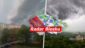 Takhle se stáhla mračna nad Hlubokou! Bouřky a déšť zastíní slunce, sledujte radar Blesku    