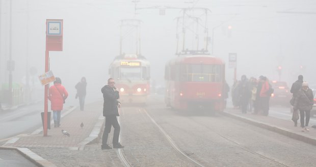 Mlha v Praze (30.1.2024)