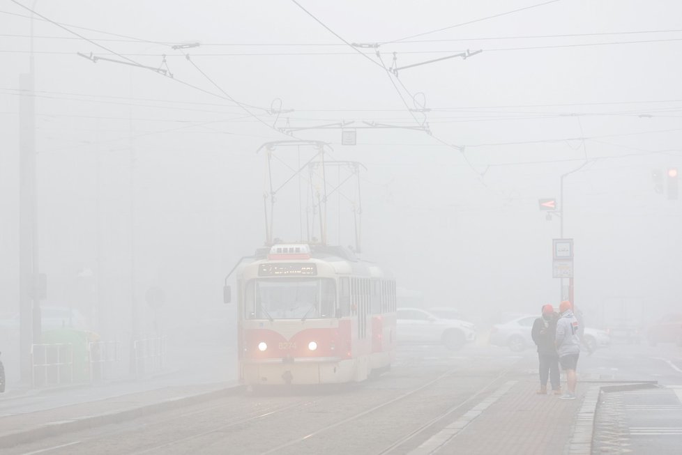 Mlha v Praze (30. 1. 2024)