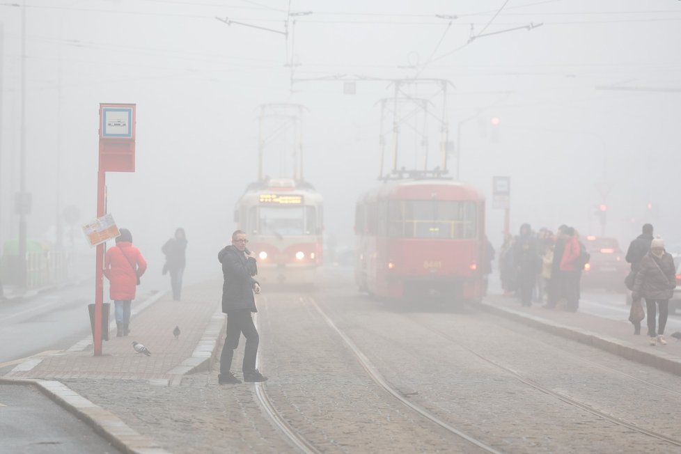 Mlha v Praze (30. 1. 2024)