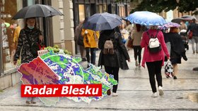 Do Čech přijdou bouřky a silný vítr. Sledujte radar Blesku