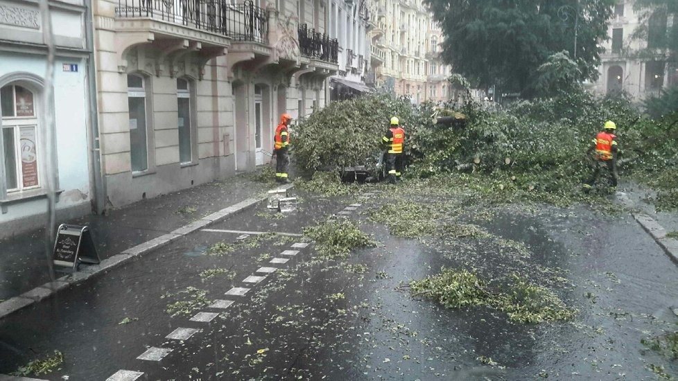 Následky silných bouřek v Karlových Varech. (15.8.2023)
