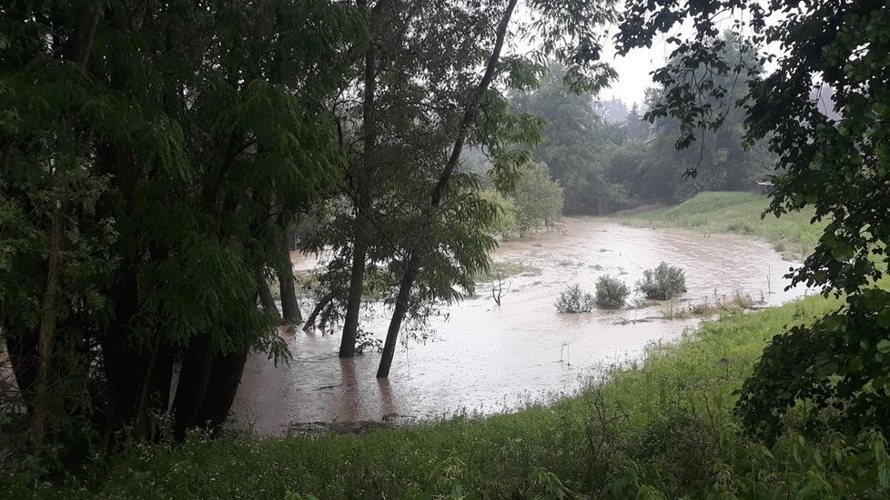 Plné ruce práce kvůli lijákům měli i hasiči v Královéhradeckém kraji (29. 6. 2020)