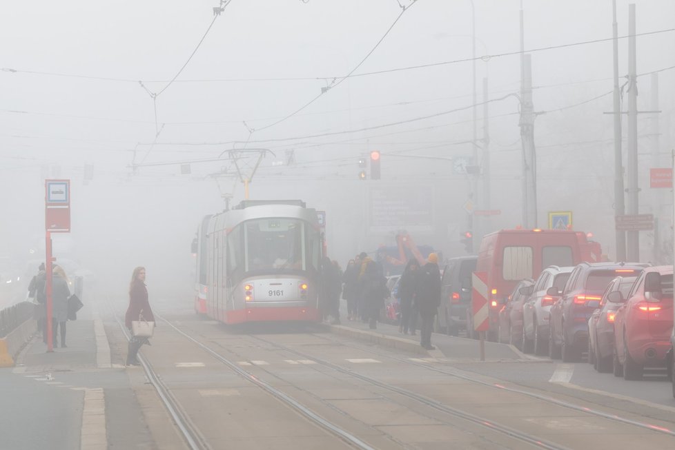 Mlha v Praze (26.2.2024)