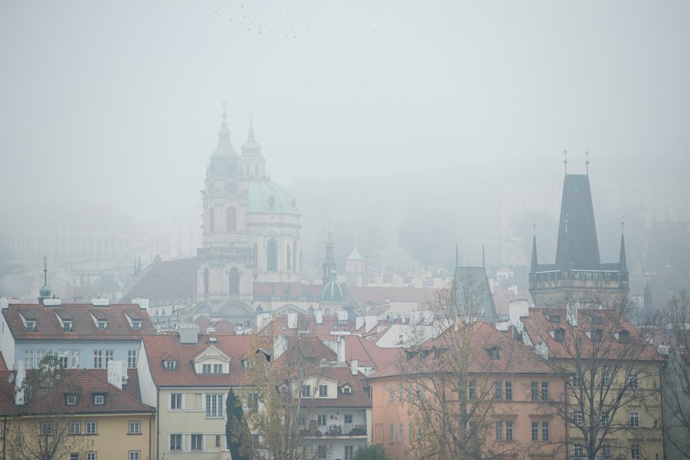 Chladné počasí v Praze.