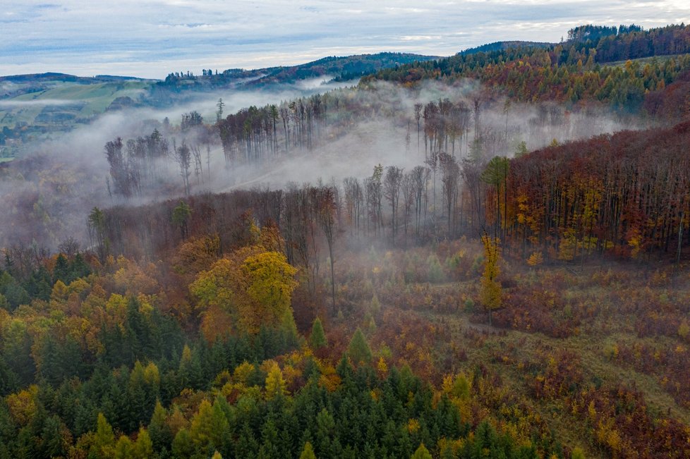 Podzimní počasí v Česku.