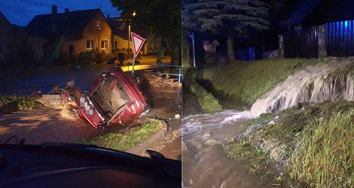 Bleskové povodně na Olomoucku si vyžádaly nejméně jednu oběť.