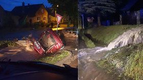 Bleskové povodně na Olomoucku si vyžádaly nejméně jednu oběť.