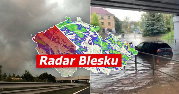 Evakuace tábora, vyvrácené stromy a zatopené sklepy: Českem se prohnaly silné bouřky, sledujte radar Blesku