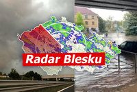 Evakuace tábora, vyvrácené stromy a zatopené sklepy: Českem se prohnaly silné bouřky, sledujte radar Blesku