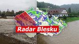 Zatopené domy i silnice. Povodně potrápily Česko, pršet bude znovu. Sledujte radar Blesku